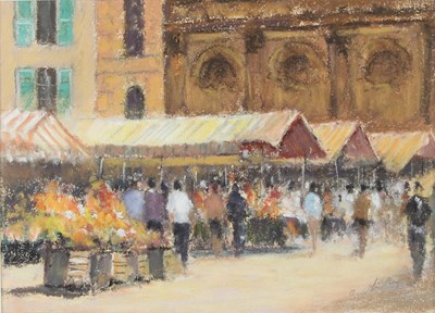 Lot 228 - Brian Lindley (20th Century) /Flower Stalls,...