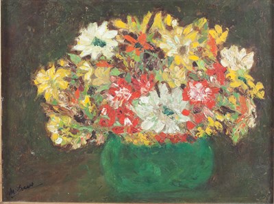 Lot 252 - M Freer/Still Life, Flowers in a...