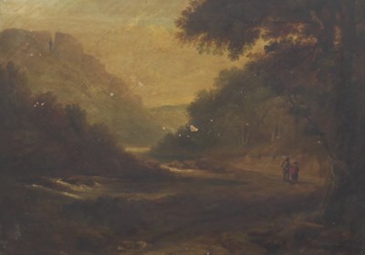 Lot 315 - L E Reid/Landscapes with Figures on a...