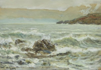 Lot 362 - Thomas M Hemy (British 1852-1937)/Waves on a...