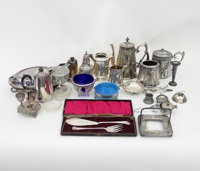 Lot 411 - A quantity of various electroplate to include...