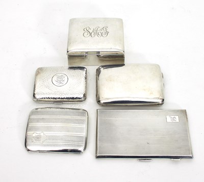 Lot 422 - An American sterling silver cigarette box, by...