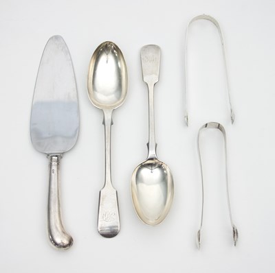 Lot 429 - A pair of Victorian silver serving spoons,...