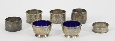 Lot 451 - A pair of open silver salts, Birmingham 1920,...