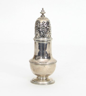 Lot 481 - A George II silver caster, makers mark...