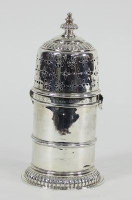 Lot 491 - A silver lighthouse caster, marks rubbed, of...