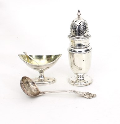 Lot 498 - An Irish silver pedestal salt, R B, Dublin...