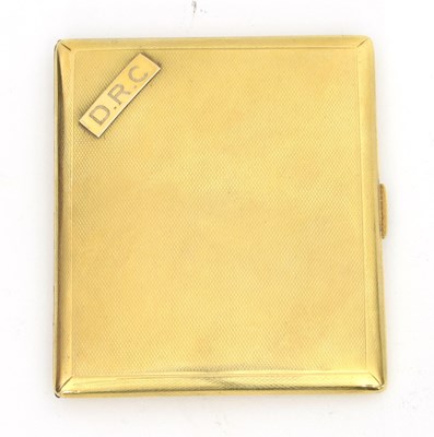 Lot 520 - A 9ct gold cigarette case, Mappin & Webb, with...