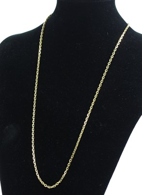 Lot 565 - A gold neck chain and a gold bracelet,...