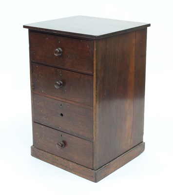 Lot 654 - A Victorian set of mahogany drawers fitted...