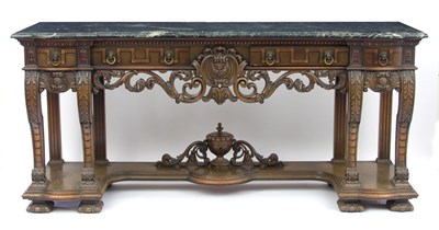 Lot 666 - A Continental console table, the green...