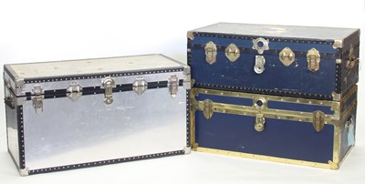 Lot 700 - Three large school trunks