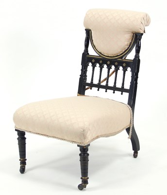 Lot 709 - A Victorian nursing chair and an Edwardian...