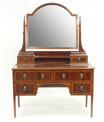 Lot 716 - An Edwardian mahogany wardrobe, 190cm wide and...