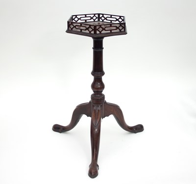 Lot 717 - A George III mahogany urn stand, the hexagonal...