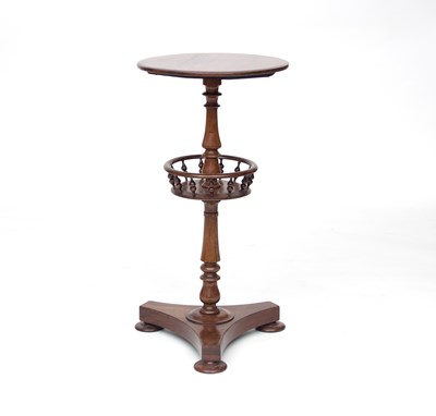 Lot 720 - A Victorian rosewood sewing table with...