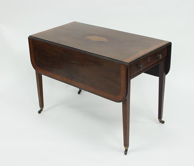 Lot 731 - A late 18th Century mahogany two-flap table,...