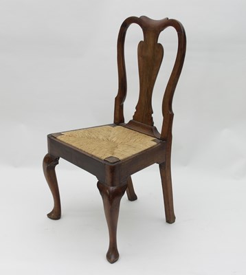 Lot 738 - A late 18th Century fruitwood chair with vase...