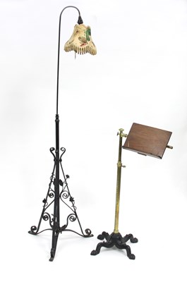 Lot 786 - A Victorian reading stand with adjustable...