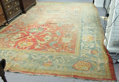 Lot 794 - A large Turkey carpet, 355cm x 460cm