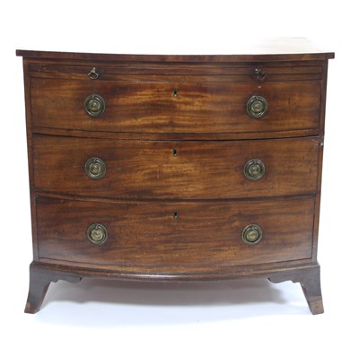 Lot 803 - An early 19th Century mahogany bowfront chest...