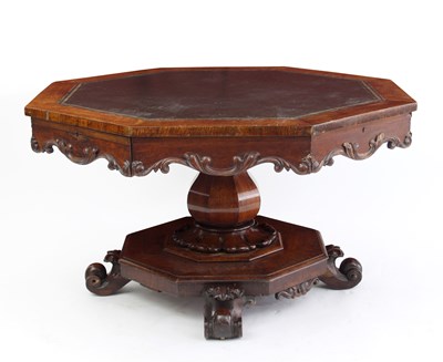 Lot 812 - An early Victorian octagonal library table...