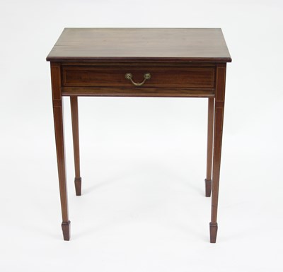 Lot 817 - An Edwardian mahogany table, inlaid boxwood...