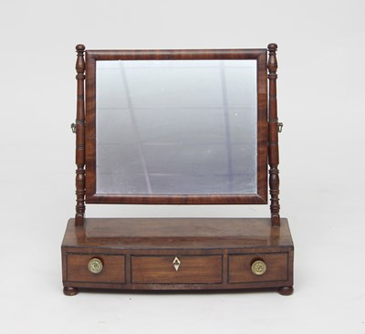 Lot 830 - A 19th Century mahogany box base mirror, the...