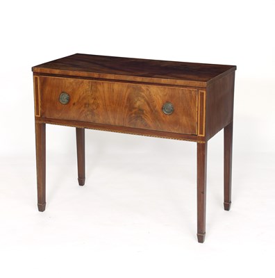 Lot 841 - A George III mahogany and inlaid side table,...