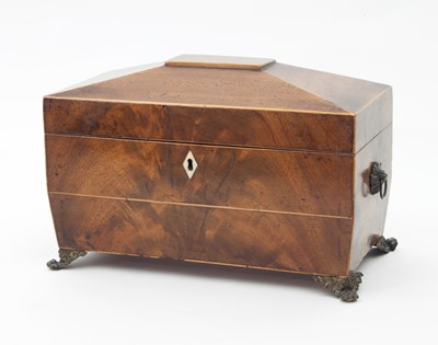 Lot 862 - A 19th Century mahogany and satinwood tea...