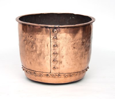 Lot 882 - A brass fire curb and a 19th Century copper...