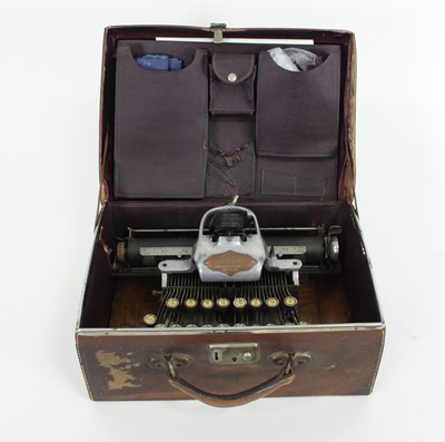 Lot 907 - A Blickensdorfer typewriter, in a leather case