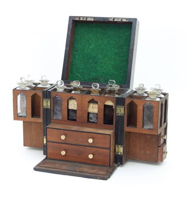 Lot 920 - A 19th Century apothecary box, fitted with...