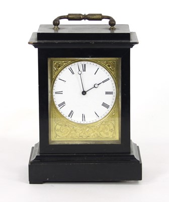 Lot 928 - A mid 19th Century timepiece in an ebonised...