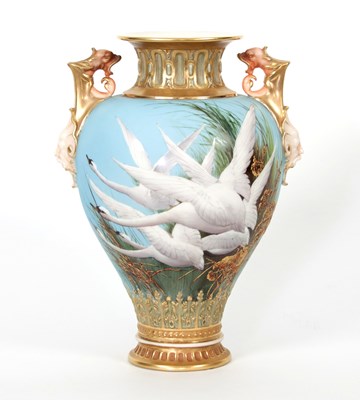 Lot 957 - A Royal Worcester vase by Charles Henry...