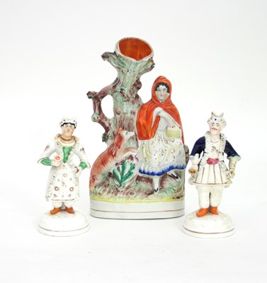 Lot 968 - A Staffordshire figure of Little Red Riding...