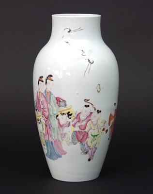 Lot 1067 - A Chinese famille rose baluster vase, Qianlong...