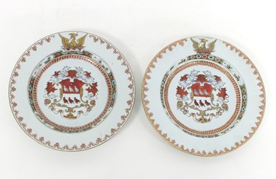 Lot 1075 - A pair of Chinese famille verte plates, 22cm...