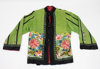 Lot 1104 - A lady's Chinese embroidered silk jacket,...