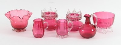 Lot 7 - Sundry cranberry glass