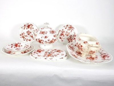 Lot 27 - A 19th Century pottery part dinner service of...