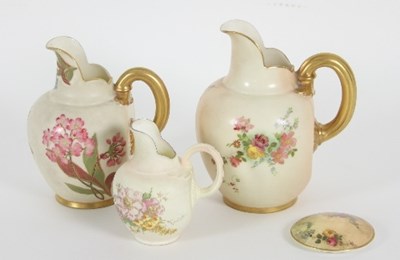 Lot 29 - A Royal Worcester blush ivory jug, No. 1094,...