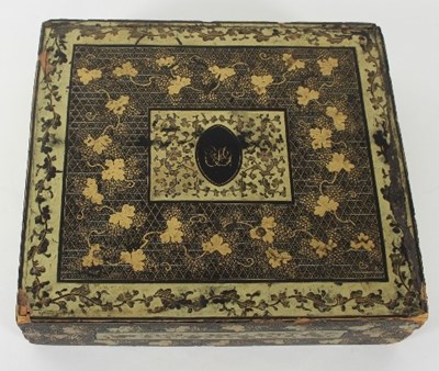 Lot 61 - A 19th Century Chinese export lacquer gaming...