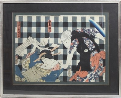 Lot 65 - Utagawa Kunisada (Japan, Edo, 1786-1865) a...