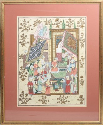 Lot 66 - A 20th Century Indian School silk painting...