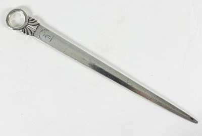 Lot 82 - A George III silver meat skewer, W & P...