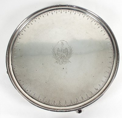 Lot 85 - A large George III silver salver, W & P...