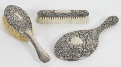 Lot 92 - A silver backed clothes brush, HM, Birmingham...