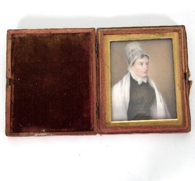 Lot 115 - A 19th Century English portrait miniature...