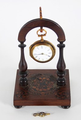 Lot 116 - A George III pair cased pocket watch on stand,...